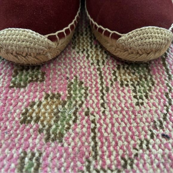 CHLOE Suede Fringe Espadrilles - Burgundy/Maroon/Wine - 37 - Picture 2 of 9